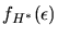 $f_{H^*}(\epsilon)$