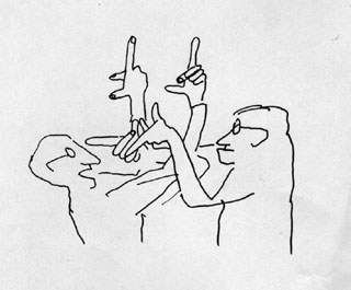 Disegno di Bruno Touschek